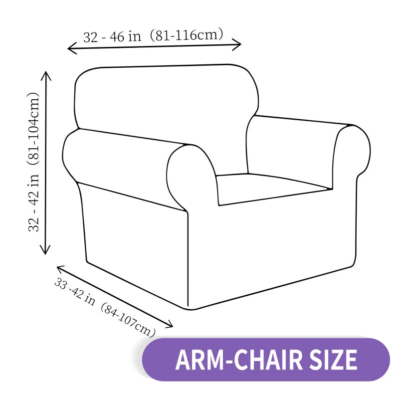 ZNSAYOTX Chair Slipcovers with Arms for Living Room High Stretchy Spandex Pet Friendly Armchair Furniture Protection Covers (Coffee, Chair) - Image 2